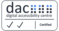 DAC logo with two ticks indicating AA certification